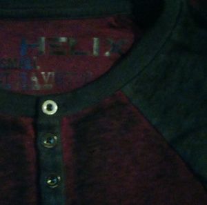 ✨NWOT Helix L-Sleeve Shirt/ Burgundy and Charcoal